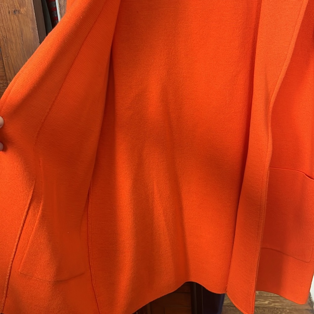 J.Crew 365 Womens Orange Open Front Cardigan Sweater Size Small - Picture 4 of 6